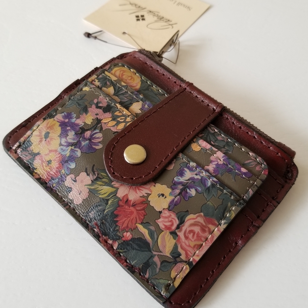 Patricia Nash Leather Cassis ID Wallet English Country NWT - Picture 2 of 5